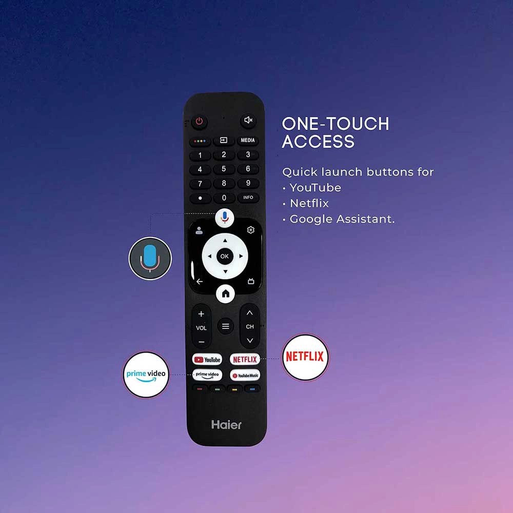 Haier Smart HD Gooogle TV 80cm (32) with HDR, Dolby Audio